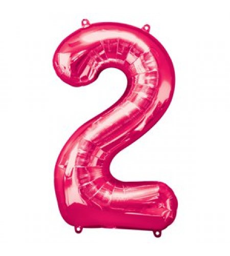 BALÃO PINK NUMERO 2